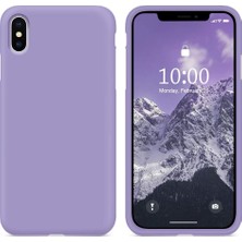 Apple iPhone x Kılıf Liquid Lansman Silikon Lila