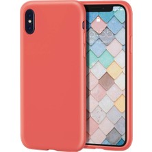 Apple iPhone x Kılıf Liquid Lansman Silikon Turuncu