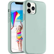Apple iPhone 12 Mini Kılıf Liquid Lansman Silikon Fıstık Yeşili