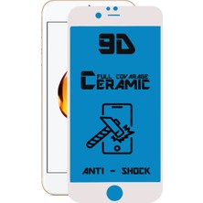 Case World Apple iPhone 7 Plus Tam Kaplayan Seramik Nano Esnek Ekran Koruyucu Beyaz