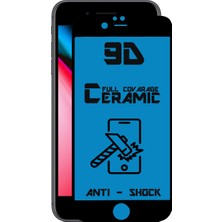 Case World Apple iPhone 8 Plus Tam Kaplayan Seramik Nano Esnek Ekran Koruyucu Siyah