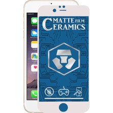 Case World Apple  iPhone 6s Plus Tam Kaplayan Mat Seramik Nano Esnek Ekran Koruyucu Beyaz