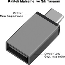 Z-Mobile USB Type-C Otg Çevirici Adaptör Metal Dönüştürücü