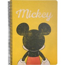 Mynote Mickey Mouse Kraft Defter A4 -100 Yaprak Çizgili - Desen 2