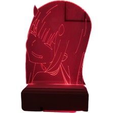 Modiwa Design Anime Darling In The Franxx 002 Zero Two 16 Renk Gece Lambası