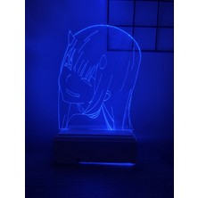 Modiwa Design Anime Darling In The Franxx 002 Zero Two 16 Renk Gece Lambası