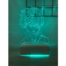 Modiwa Design My Hero Academia Shoto Todoroki 16 Renk Gece Lambası