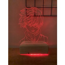Modiwa Design My Hero Academia Shoto Todoroki 16 Renk Gece Lambası