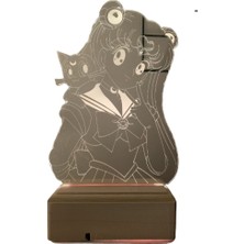 Modiwa Design Sailor Moon Usagi Tsukino 16 Renk Gece Lambası