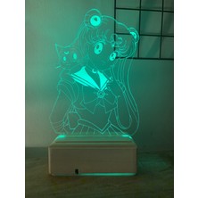 Modiwa Design Sailor Moon Usagi Tsukino 16 Renk Gece Lambası