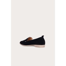 Bueno Shoes Siyah Süet Kadın Düz Babet
