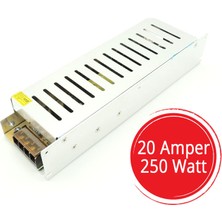 Sunlight Şerit LED Trafo 12V Adaptör Driver 20 Amper 250 Watt