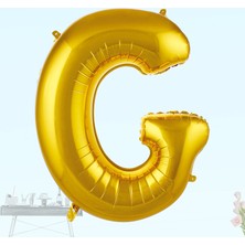 Süsle Bebek ve Parti G Harf Folyo Balon, 100 cm - Altın