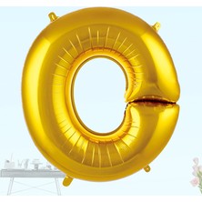 Süsle Bebek ve Parti O Harf Folyo Balon, 100 cm - Altın