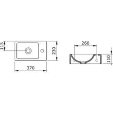 Bocchi Milano Dar Sol Lavabo 1418-001-0126 Parlak Beyaz