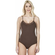 Derya Kurşun Dantelli Çıtçıtlı Kadın Body 311