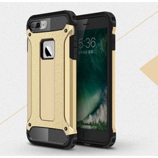 kilifone - Apple iPhone 7 - Kılıf Çift Katman Zırh Tank Crash Military Kapak - Gold - T2452