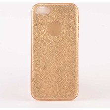 noktaks - Apple iPhone 5 - Kılıf Simli Koruyucu Shining Silikon - Gold - T10235