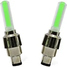 Hareket Sensörlü Işıklı LED Sibop Lambası Jant Işığı Yeşil 2 Adet