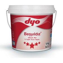 Dyo Beşyıldız Silikonlu Mat Iç Cephe Duvar Boyası 10 kg  Renk:yeni Rozet Gümüşü KOD:0542