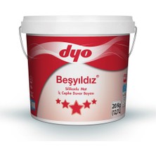 Dyo Beşyıldız Silikonlu Mat Iç Cephe Duvar Boyası 20 kg  Renk:yeni Fil Dişi  KOD:2914