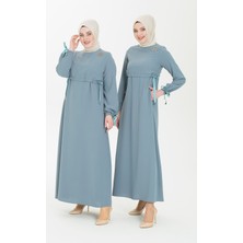 Beyza Kalem Spor Mint Tesettür Elbise 5246