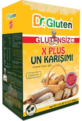 Dr. Gluten Xplus Kinoalı Karabuğdaylı Un Karışımı 1000 gr (Glutensiz) +10 gr Instant Maya