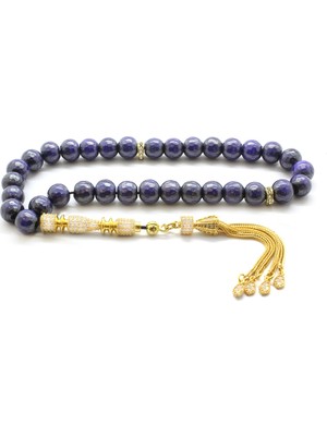 Gül Endam 925 Ayar Gümüş Püsküllü Zirkon Taş Işlemeli His Taşı Tesbih