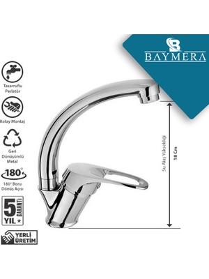 Baymera Eco Mix Kuğu Lavabo Bataryası