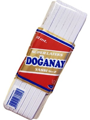 Doğanay Yassı Lastik 10 Metre No: 2 Bel Paça Don Etek Lastiği