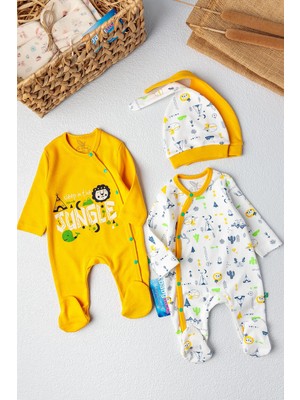Babymod Erkek Bebek Tulum Figürlü Ikili Erkek Bebek Tulum Takım