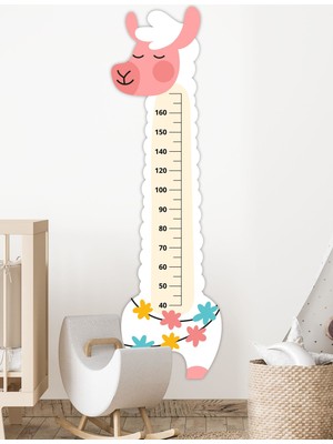 Msticker Sevimli Kuzu Boy Ölçer Çocuk Odası Duvar Sticker