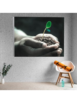 Deko Gonya Elle Bitki Yetiştirme Dekoratif Kanvas Tablo