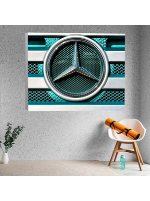 Deko Gonya Mercedes Logo Temalı Kanvas Tablo