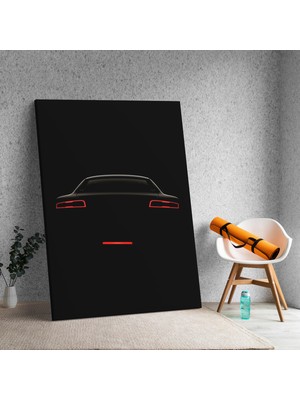 Deko Gonya Audi Araba Arka Görünüş Dekoratif Kanvas Tablo 2