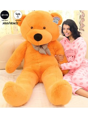 Özgüner Oyuncak 130 cm Papyonlu Büyük Kahverengi Ayıcık (%100 Yerli)