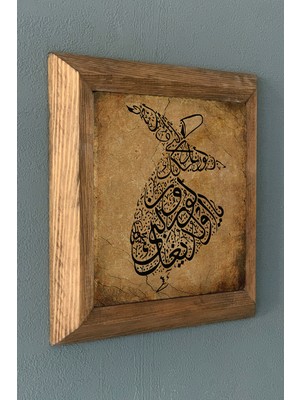 Oscar Stone Masif  Çerçeveli  Taş Tablo-Wall Decor- Oscar Stone Decor 28X28 cm