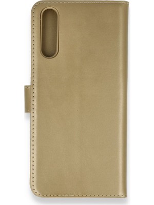Nevarium Huawei P Smart S Kılıf Kapaklı Cüzdan Standlı - Gold