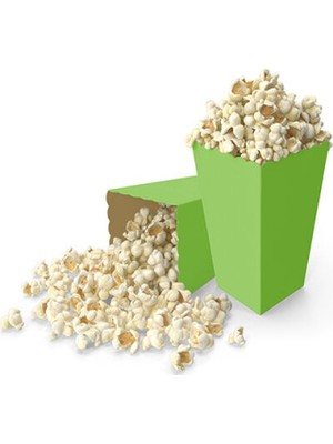 My Paper Craft Yeşil Popcorn Mısır Kutusu 8 Adet