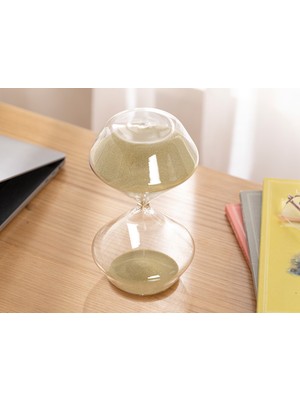 English Home Fancy Cam 30 Dk Kum Saati 9,5x9,5x17,5 Cm Gold