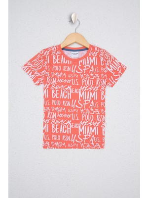 U.S. Polo Assn. Erkek Çocuk Kırmızı T-Shirt 50238368-VR039