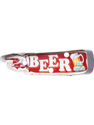 Dalki Beer Yön Tabelası Pano Vintage LED Ampülü Hediyelik