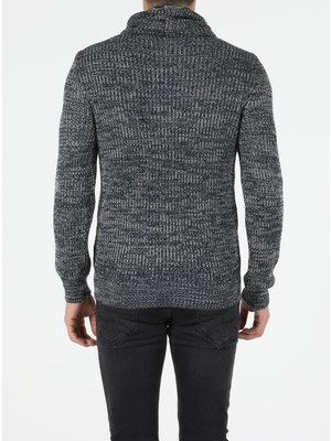 Colin's Slim Fit Sal Yaka Erkek Mavi Kazak