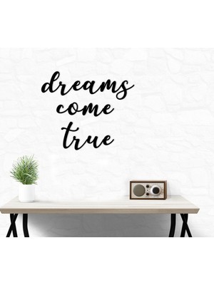 Bk Gift Dreams Come True Ahşap Duvar Yazısı-1