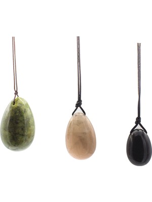 Lovely Bird 3 Farklı Enerji Taşları ile Yoni Egg  (Yeşim-Kuvars-Obsidiyen)