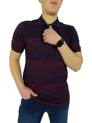 Naykı Erkek Polo Yaka Ringel Jakarlı T-Shirt 19052 BGL-ST01043