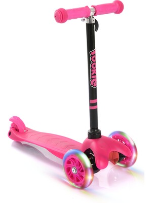 Rookie Pembe Işıklı 3 Tekerlekli  Scooter