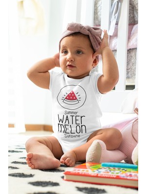 Limon Summer Watermelon Desenli Kısa Kol Unisex Body