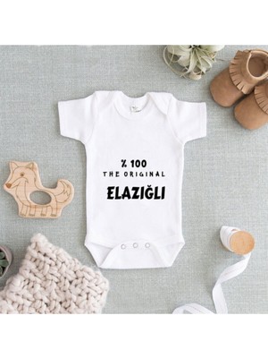 Limon Bebek Beyaz Baskılı Zıbın