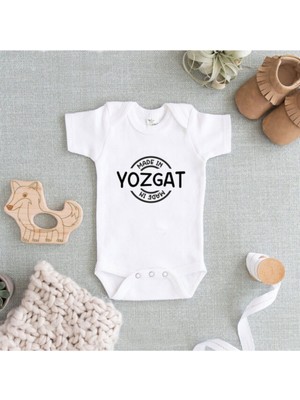 Limon Bebek Beyaz Baskılı Zıbın